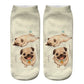 Chaussettes courtes diverses a l'effigies de Pug