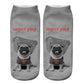 Chaussettes courtes diverses a l'effigies de Pug